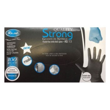 100 Guanti monouso neri Roial Strong 2