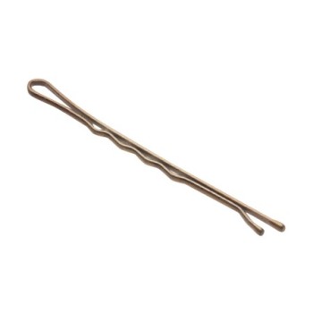 12 bulk crimped brown bobby pins