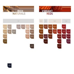 Koleston Perfect, cartella colori naturali e rossi