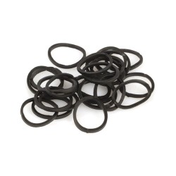 Elastici per capelli in caucciu nero Y659