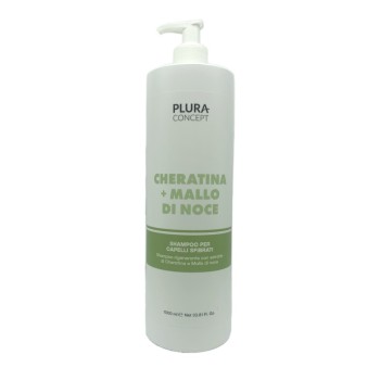 Plura Shampoo capelli sfibrati Cheratina e Mallo di Noce 1000ml