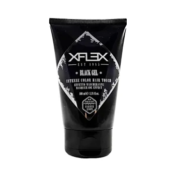 Xflex Black Gel 100ml gel nero coprente per capelli grigi e bianchi fissaggio forte uomo