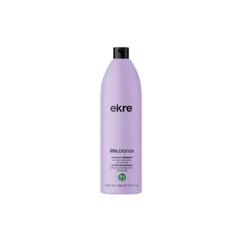 Shampoo antigiallo Ekre Life Blonde 300ml per capelli biondi, bianchi e decolorati